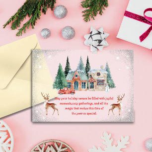 elegant watercolor snowy classic christmas acrylic invitations