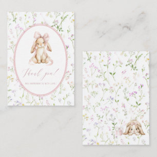 Elegant Watercolor spring wildflowerFlat Note Card