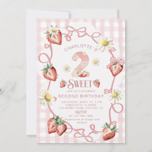 Elegant watercolor strawberry biFlat Holiday Card
