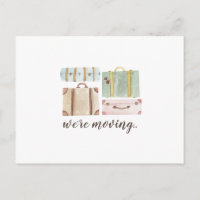 Elegant Watercolor Suitcases We're Moving