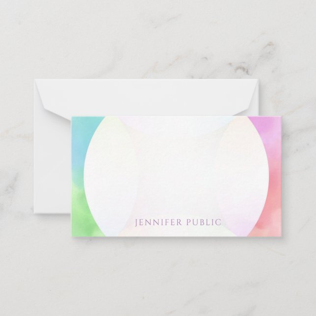 Elegant Watercolor Template Hand Script Monogram (Front)