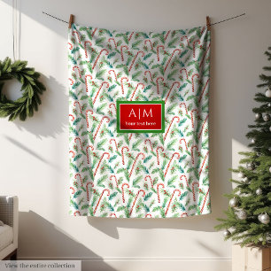 Elegant watercolor traditional Xmas gift blanket