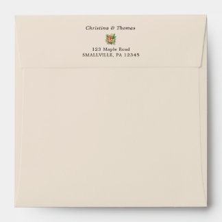Elegant Watercolor Tropical Save the Date Envelope