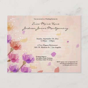 Elegant Watercolor Tulips Wedding Shower Invite