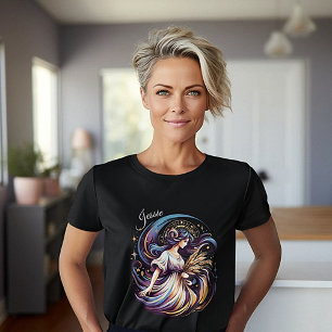 Elegant Watercolor Virgo Zodiac Custom T-Shirt