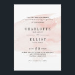 Elegant Watercolor Wedding Invitation | Blush<br><div class="desc">Romantic,  on-trend watercolor wedding invitations featuring a peach watercolor splash. Lovely typography and all grey text makes this design truly stand out. Inspired by the sunset,  these invitations are modern and classy with a chic,  yet traditional,  touch.</div>