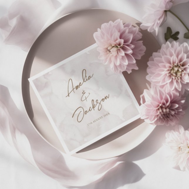 Elegant Watercolor Wedding  Napkin (Creator Uploaded)