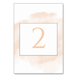 Elegant Watercolor Wedding  Table Number