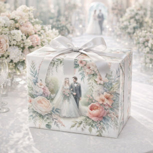 Elegant Watercolor Wedding  Wrapping Paper