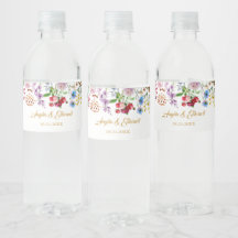 Elegant Watercolor Wild Florals Wedding