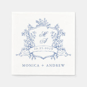 Elegant Watercolor Wild Flowers Wedding Napkin