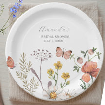 Elegant Watercolor Wildflower Bridal Shower