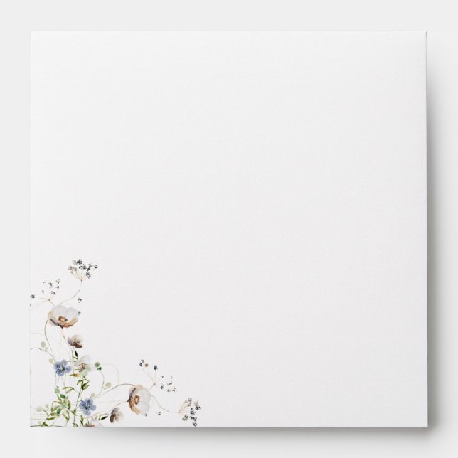 Elegant Watercolor Wildflower Envelope  (Front)