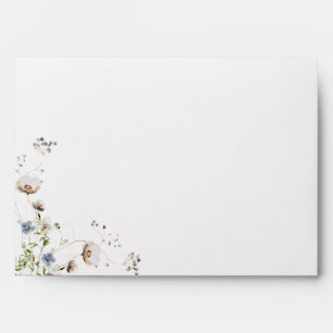 Elegant Watercolor Wildflower Envelope 