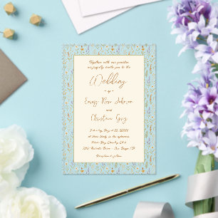 Elegant Watercolor Wildflower Floral Wedding Acrylic Invitations