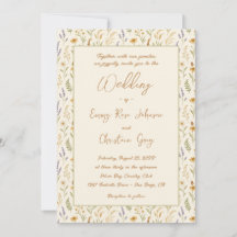 Elegant Watercolor Wildflower Floral Wedding