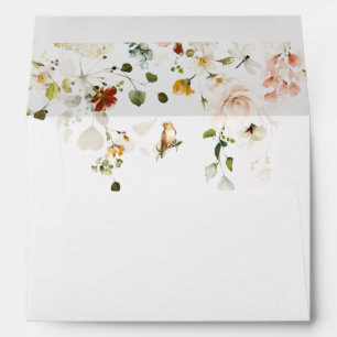 Elegant Watercolor Wildflower Garden Envelope