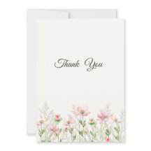 Elegant Watercolor Wildflower Meadow Wedding