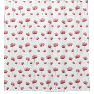 Elegant watercolor wildflower  shower curtain