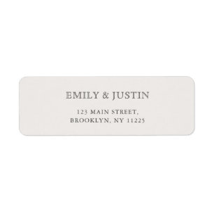 Elegant Watercolor Wildflower Wedding Address Return Address Label