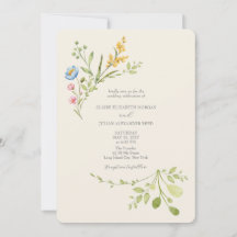 Elegant Watercolor Wildflower Wedding