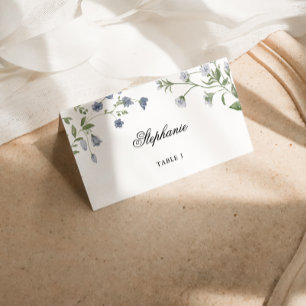 Elegant Watercolor Wildflower Wedding Place Card