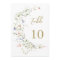 Elegant Watercolor Wildflower Wedding Table Number