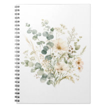 Elegant Watercolor Wildflowers & Eucalyptus 