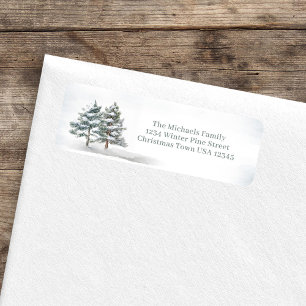 Elegant Watercolor Woodland Return Address Return Address Label