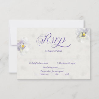 Elegant watercolour style wedding RSVP card