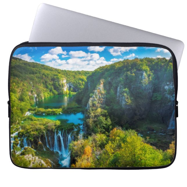 Elegant waterfall scenic, Croatia Laptop Sleeve (Front)