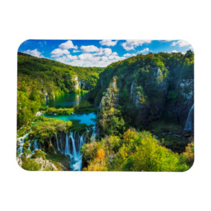 Elegant waterfall scenic, Croatia Magnet