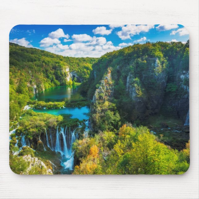 Elegant waterfall scenic, Croatia Mouse Pad (Front)