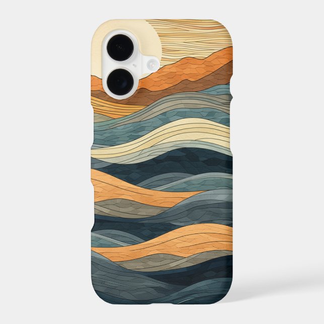 Elegant Waves iPhone case (Back)