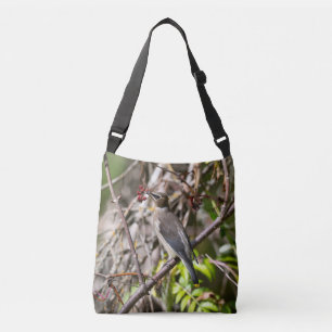 Elegant Waxwing Wildlife Crossbody Bag