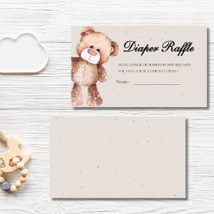 elegant we can bearly wait baby shower diaper enclosure card