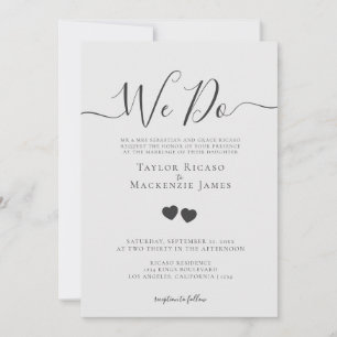 Elegant We Do Personalised Wedding Invitation