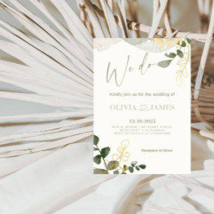 Elegant "We Do" Wedding – Modern Romantic Party Invitation
