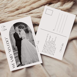 Elegant We Got Married Wedding Accouncement Card 