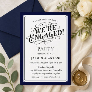 Elegant We’re Engaged Party Invitation