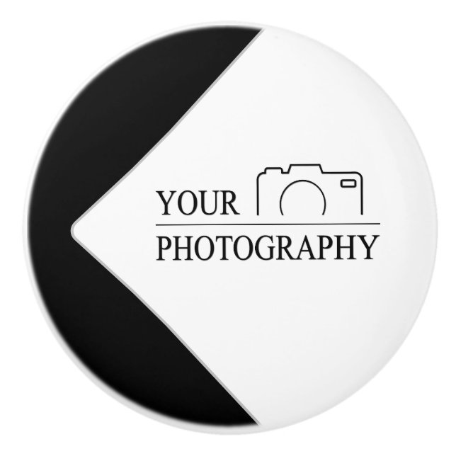Elegant Wedding Add Personalised Photography Ceramic Knob (Front)