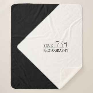 Elegant Wedding Add Personalised Photography Sherpa Blanket