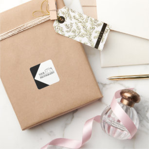 Elegant Wedding Add Personalised Photography Square Sticker
