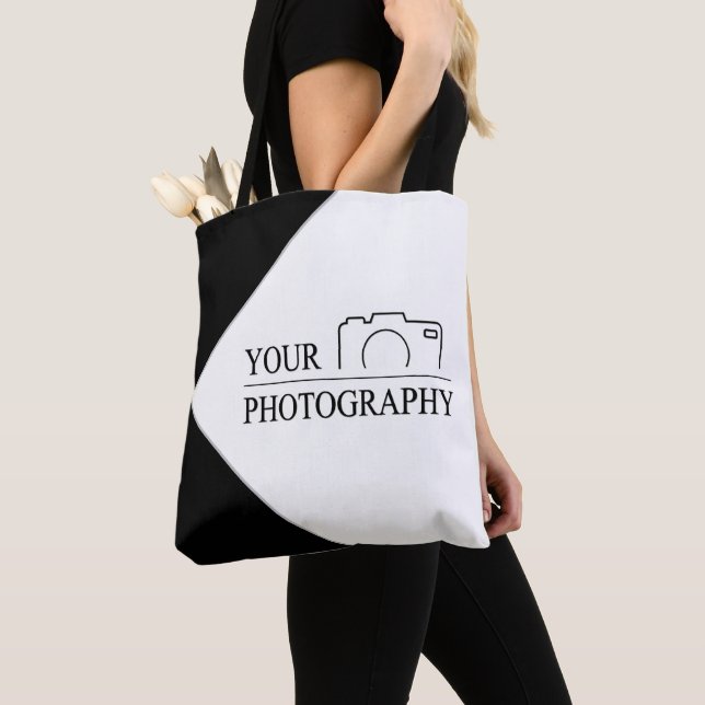 Elegant Wedding Add Personalised Photography Tote Bag (Close Up)