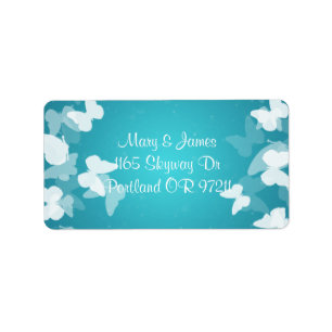 Elegant Wedding Address Elusive Butterflies Blue Label