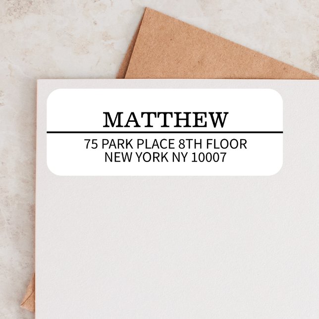 Elegant Wedding Address Party White Custom Mailing Label (Creator Uploaded)