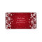 Elegant Wedding Address Winter Sparkle Red