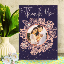 Elegant Wedding Anniversary Floral Photo Couple