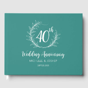 Elegant Wedding Anniversary  Guest Book