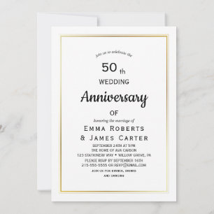 Elegant Wedding Anniversary Invitation